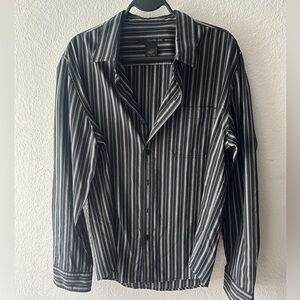 Calvin Klein Black and White Striped Fabric
